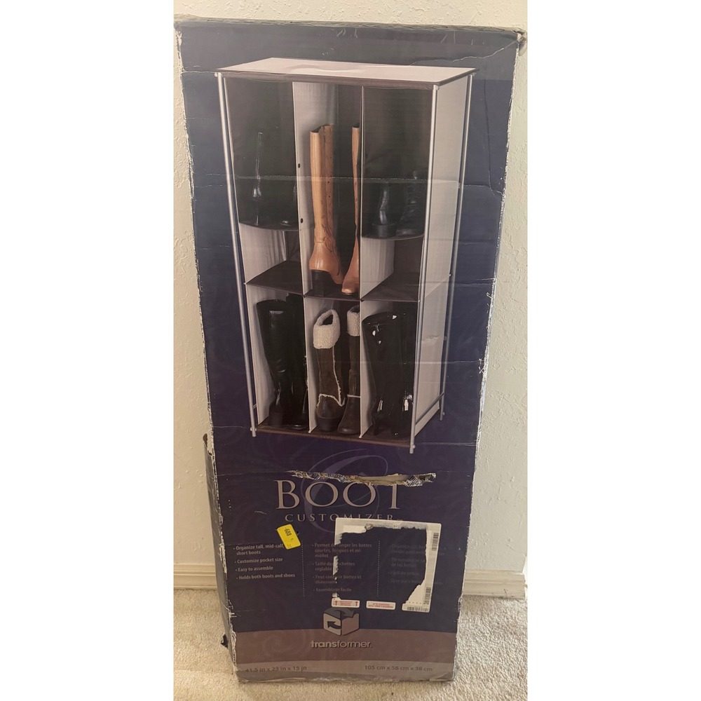Transformer Boot Customizer Adjustable Shoe Rack Storage Organizer New - Picture 7 of 8